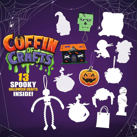 Coffin of Crafts Halloween Advent Calendar 2026 - Halloween Crafts for Kids | 13 Spooky Crafts - Halloween Diamond Art Décor Craft Kit for Boys and Girls
