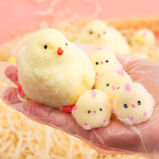 6Pcs Big Taba Squishy Fidget Toys-3.15In,Chick Taba Squishy Kit Squeeze Toy