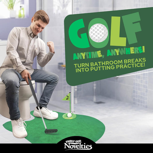 Potty Putter Toilet Time Golf Game - - Funny Novelty Bathroom Sports Gift