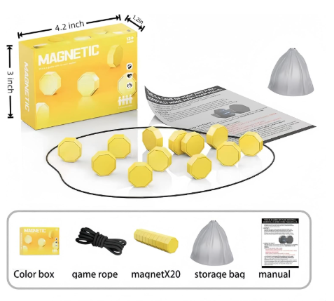Magnetic Chess Game with 20 Stones – Fast-Paced Magnet Strategy Board Game