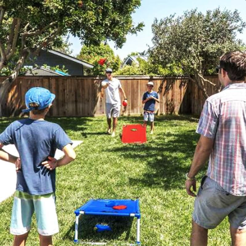 Portable Cornhole Set - Includes 2 Boards & 6 Bean Bags Ready to Play for Indoor/Outdoor Family Game Nights & Backyard Fun