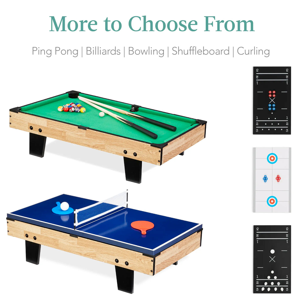 Best Choice Products 11-In-1 Kids Combo Game Set W/ Ping Pong, Foosball, Air Hockey, 5 Accessory Bags