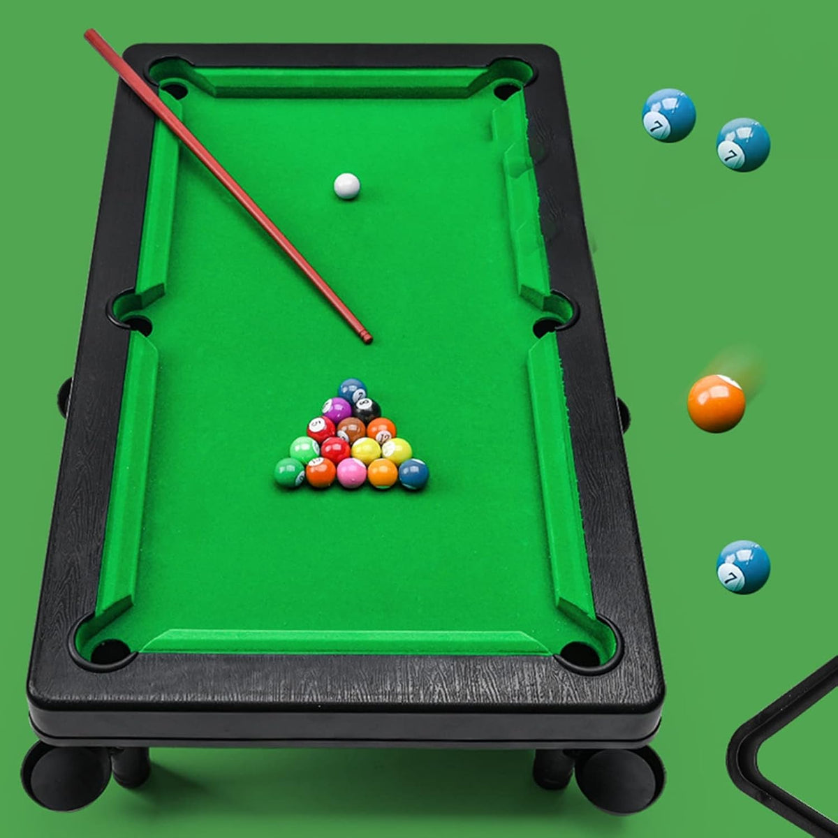 Mini Billiards Desktop Table Toy Game Set Billiards Smooth Decompress Toys 1 Set