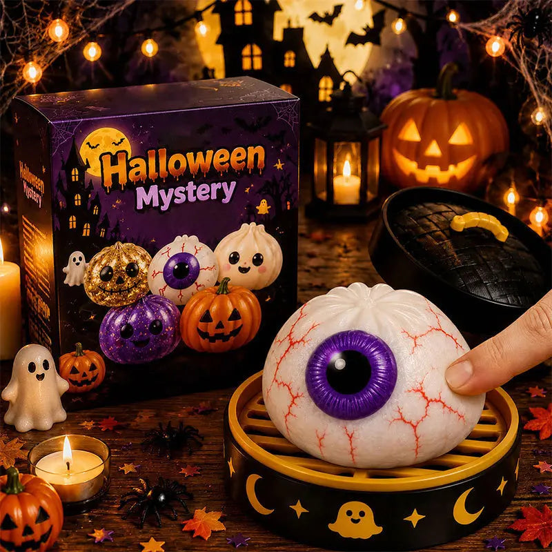 JOYTUTUS Halloween Ghost-Shaped Squishy Fidgets - Maltose-Filled Squeeze Stress Ball, Grip Therapy Car Interior Accessory, Decompression Grip, Ready-To-Ship Gift Set