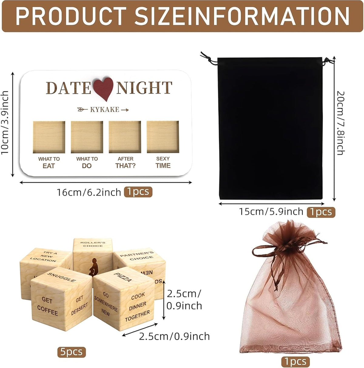 Gifts for Him Her Men Women,Couples Dice Game, Mens Valentines Day Gifts, Date Night Dice Game for Adults, Romantic Anniversary Date Night Ideas for Boyfriend Husband Wife