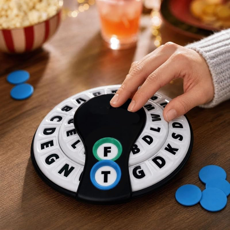Starts With/Ends with Word Game, 2026 New Spin & Shout Word Game, First Letter Last Letter Game with 20 Tokens, the Fast-Paced Family Party Game - Choose a Category & Race against the Time