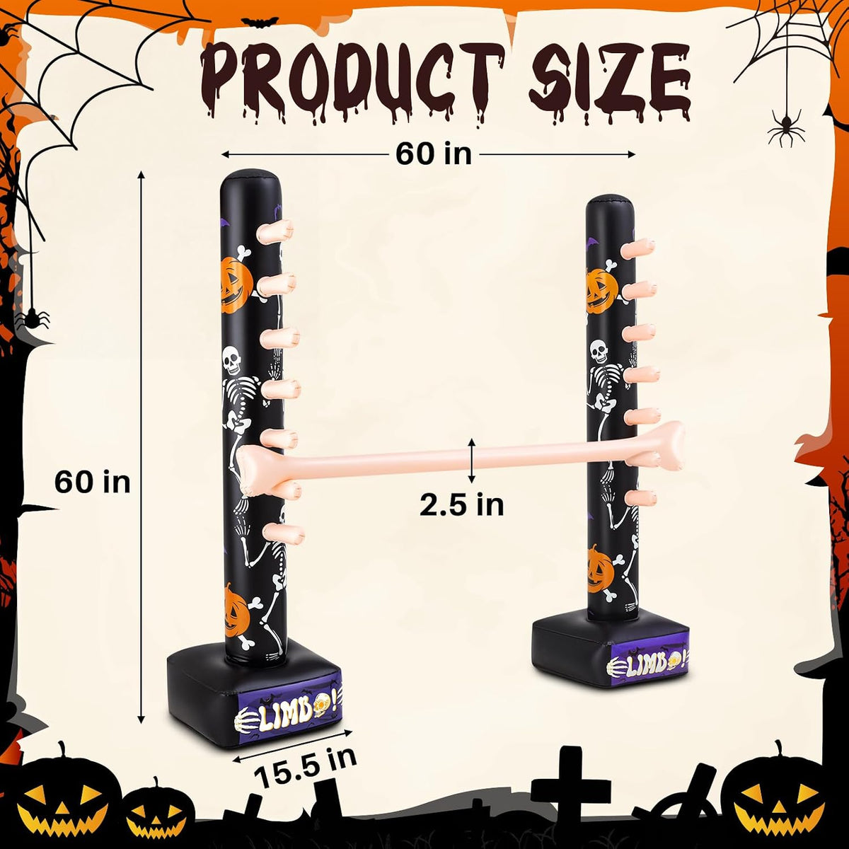 Halloween Party Games Inflatable Limbo Game for Adults