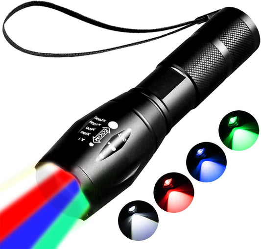 İngilizce (Shopify / Global Satış İçin):  4-in-1 Multi-Color Rechargeable LED Flashlight (RGBW)