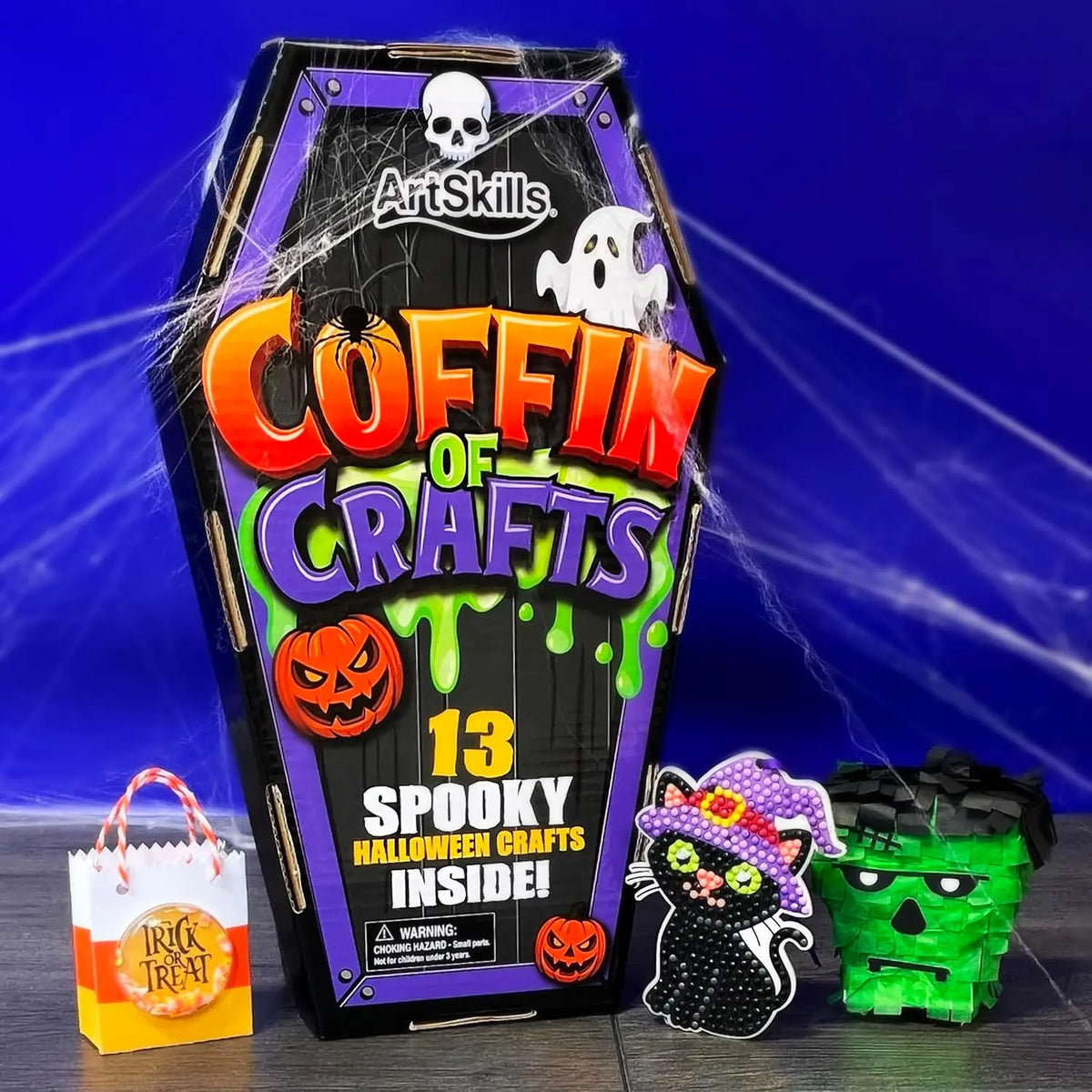 Coffin of Crafts Halloween Advent Calendar 2026 - Halloween Crafts for Kids | 13 Spooky Crafts - Halloween Diamond Art Décor Craft Kit for Boys and Girls