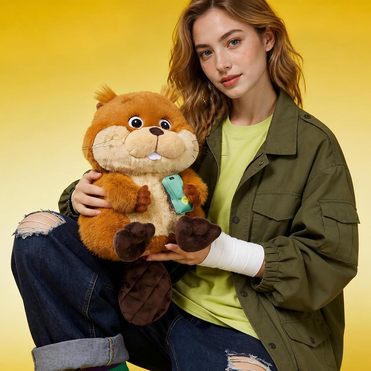 Disney Pixar Hoppers Mabel Plush, 12" Stuffed Animal Hoppers Toys