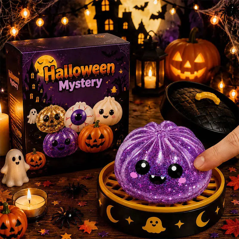 JOYTUTUS Halloween Ghost-Shaped Squishy Fidgets - Maltose-Filled Squeeze Stress Ball, Grip Therapy Car Interior Accessory, Decompression Grip, Ready-To-Ship Gift Set