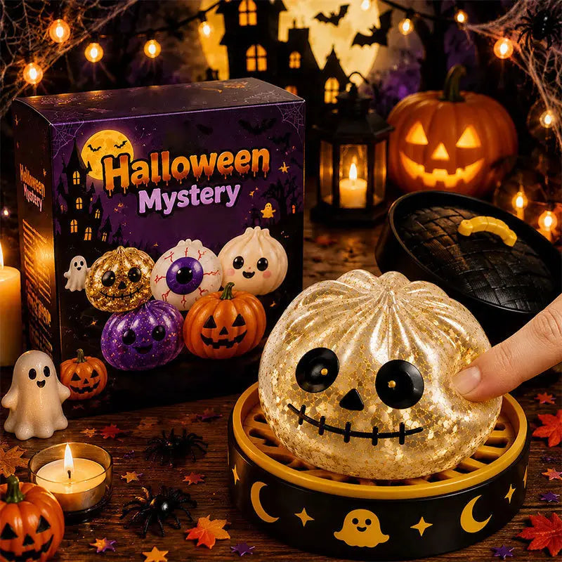 JOYTUTUS Halloween Ghost-Shaped Squishy Fidgets - Maltose-Filled Squeeze Stress Ball, Grip Therapy Car Interior Accessory, Decompression Grip, Ready-To-Ship Gift Set