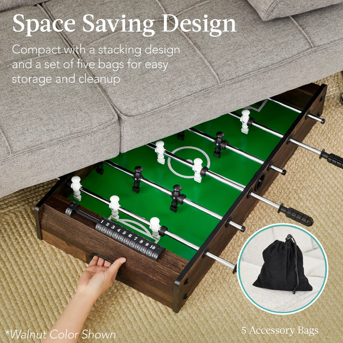 Best Choice Products 11-In-1 Kids Combo Game Set W/ Ping Pong, Foosball, Air Hockey, 5 Accessory Bags