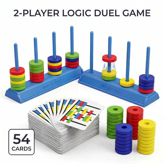 Magnetic Color Stack Game - 2-Player Logic Duel Game, Family Interactive Color Matching Board Game for Kids & Game Night Caosen Familia
