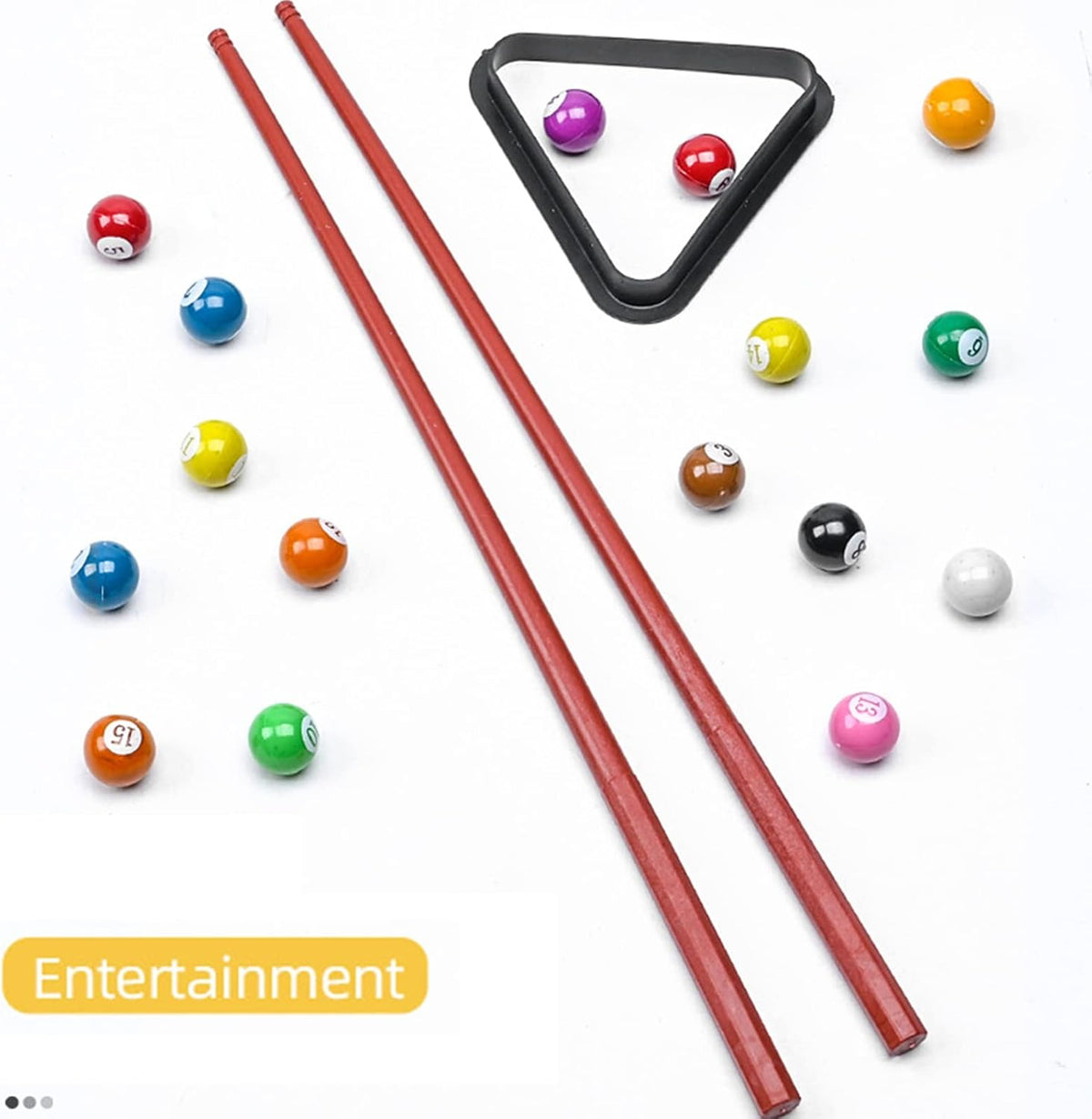 Mini Billiards Desktop Table Toy Game Set Billiards Smooth Decompress Toys 1 Set