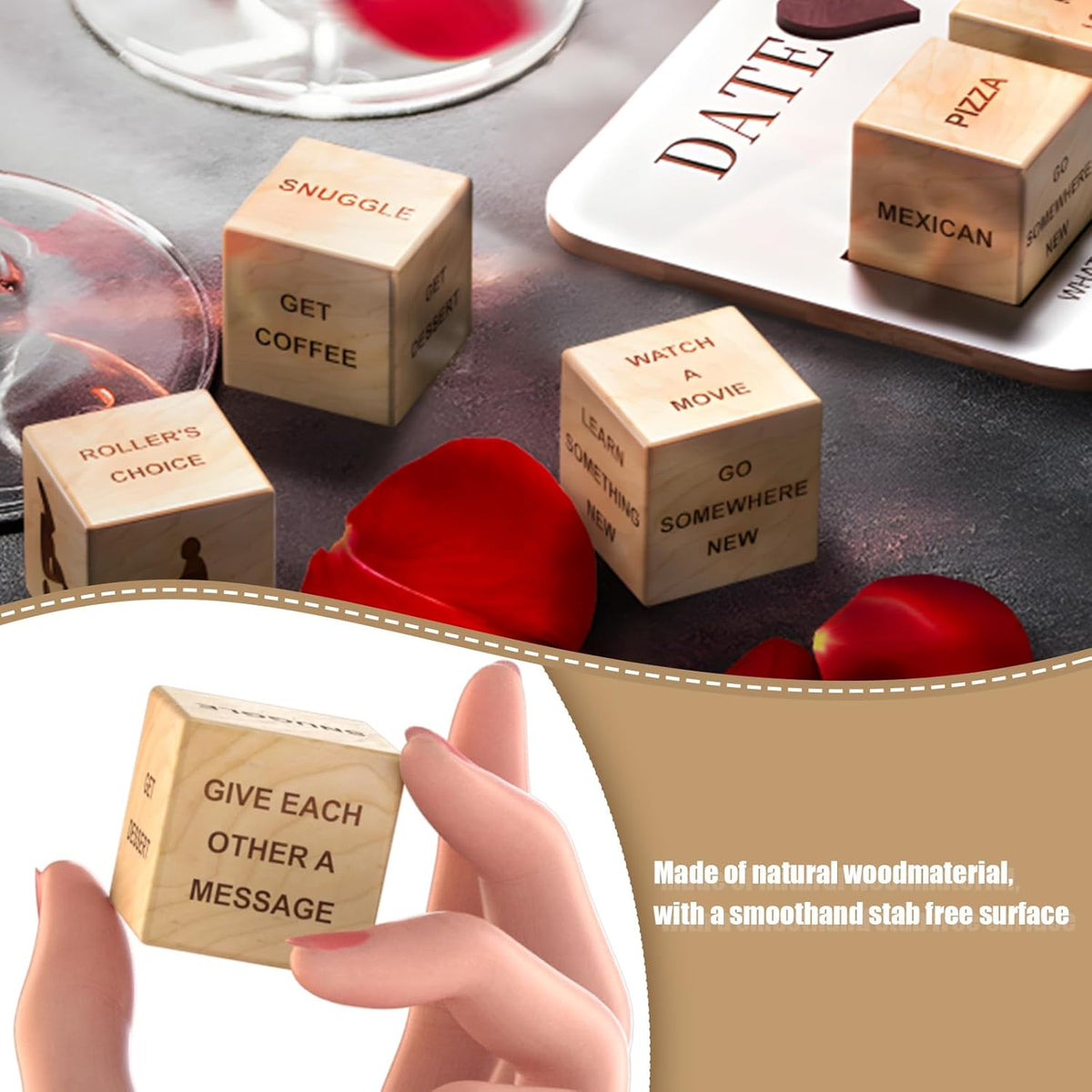 Gifts for Him Her Men Women,Couples Dice Game, Mens Valentines Day Gifts, Date Night Dice Game for Adults, Romantic Anniversary Date Night Ideas for Boyfriend Husband Wife