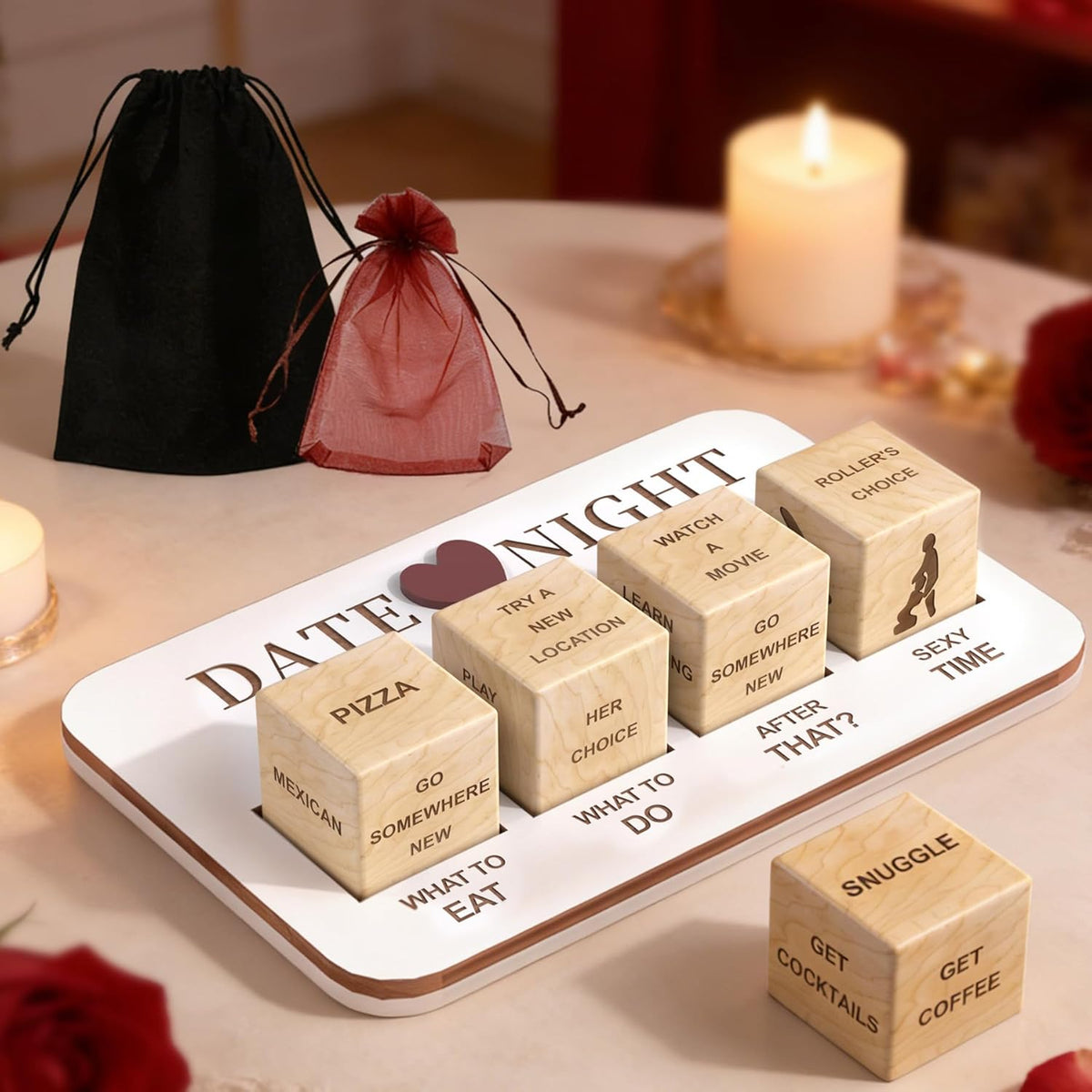 Gifts for Him Her Men Women,Couples Dice Game, Mens Valentines Day Gifts, Date Night Dice Game for Adults, Romantic Anniversary Date Night Ideas for Boyfriend Husband Wife
