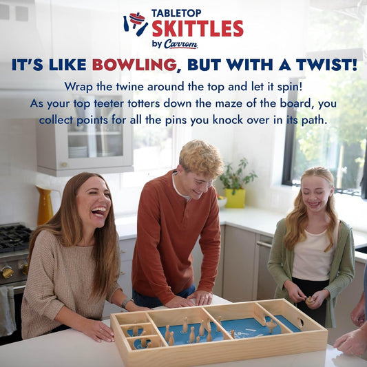 Skittles Game – Large Board Games for Adults & Children – Wooden Family Board Games for Family Night – Indoor and Outdoor Games for Family